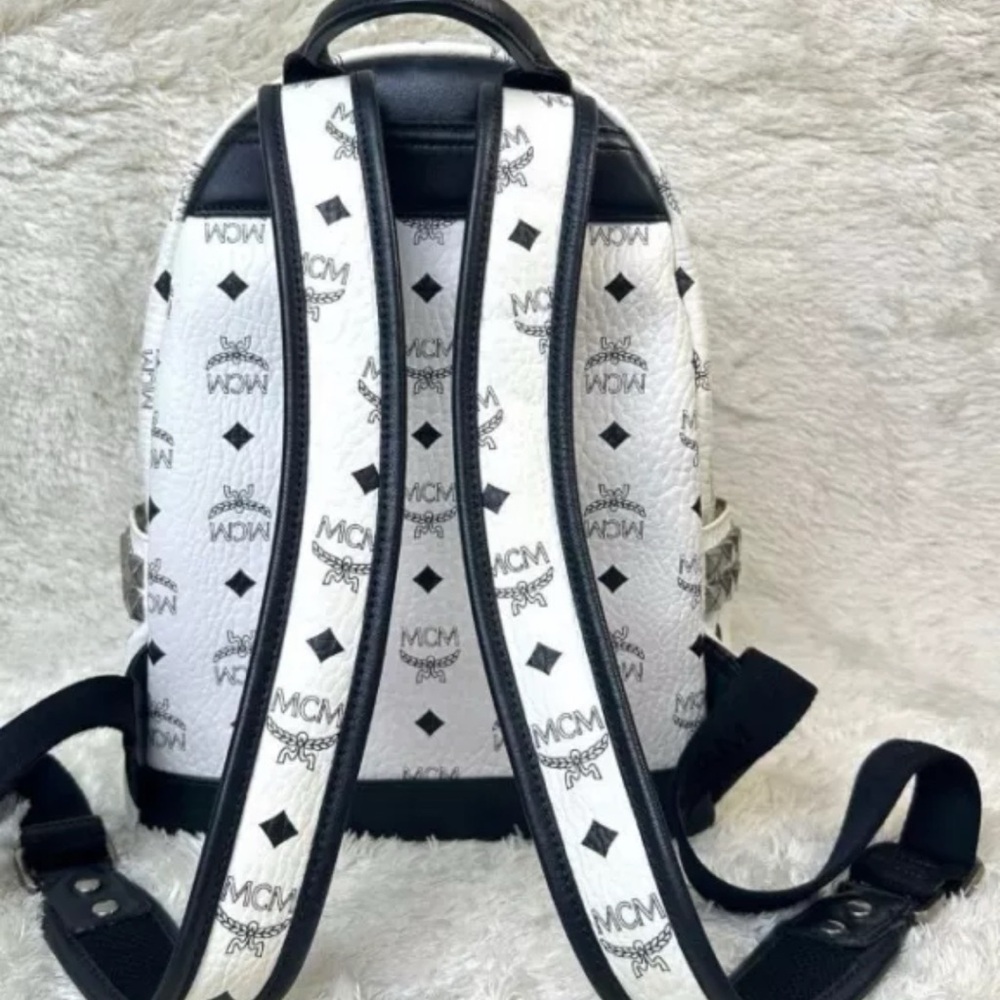 Mcm Authentic 2018 Large Backpack White - image 8